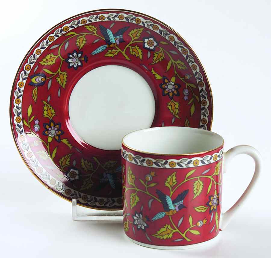 Silk Road Flat Demitasse Cup & Saucer Set by Takahashi-1