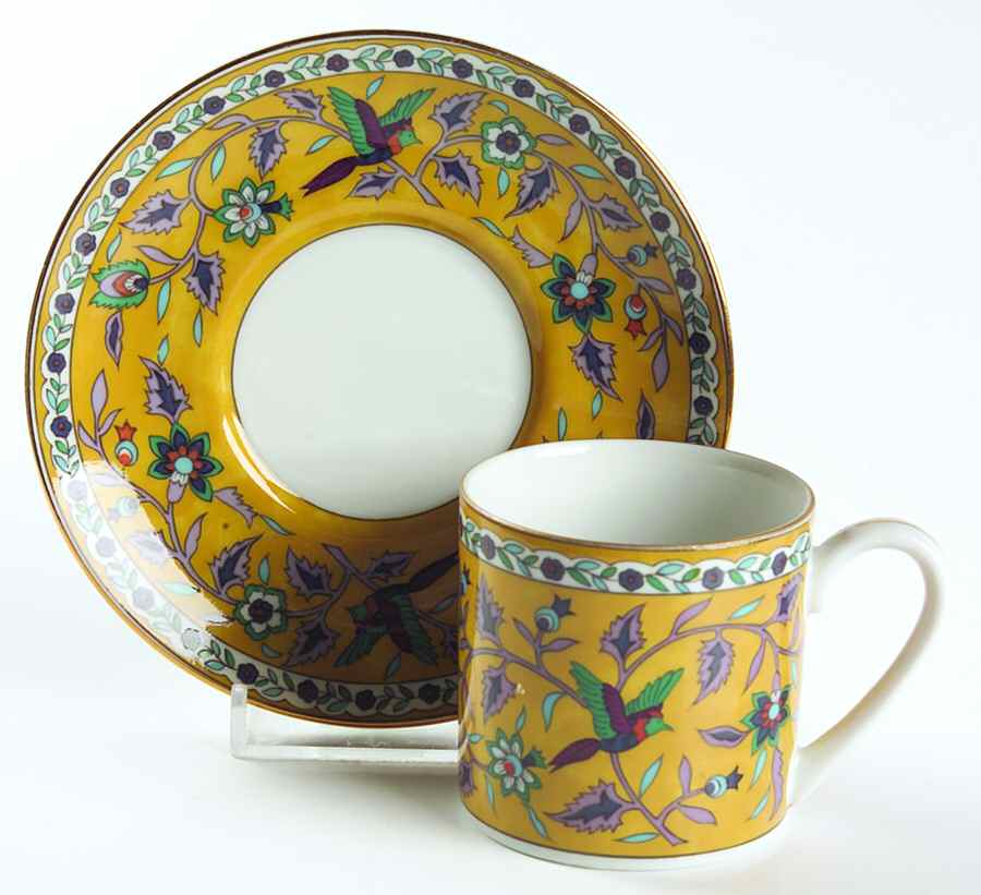 Silk Road Flat Demitasse Cup & Saucer Set by Takahashi-1