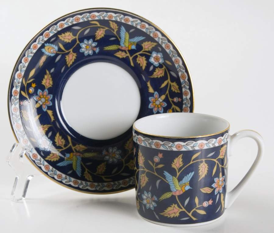 Silk Road Flat Demitasse Cup & Saucer Set by Takahashi-1