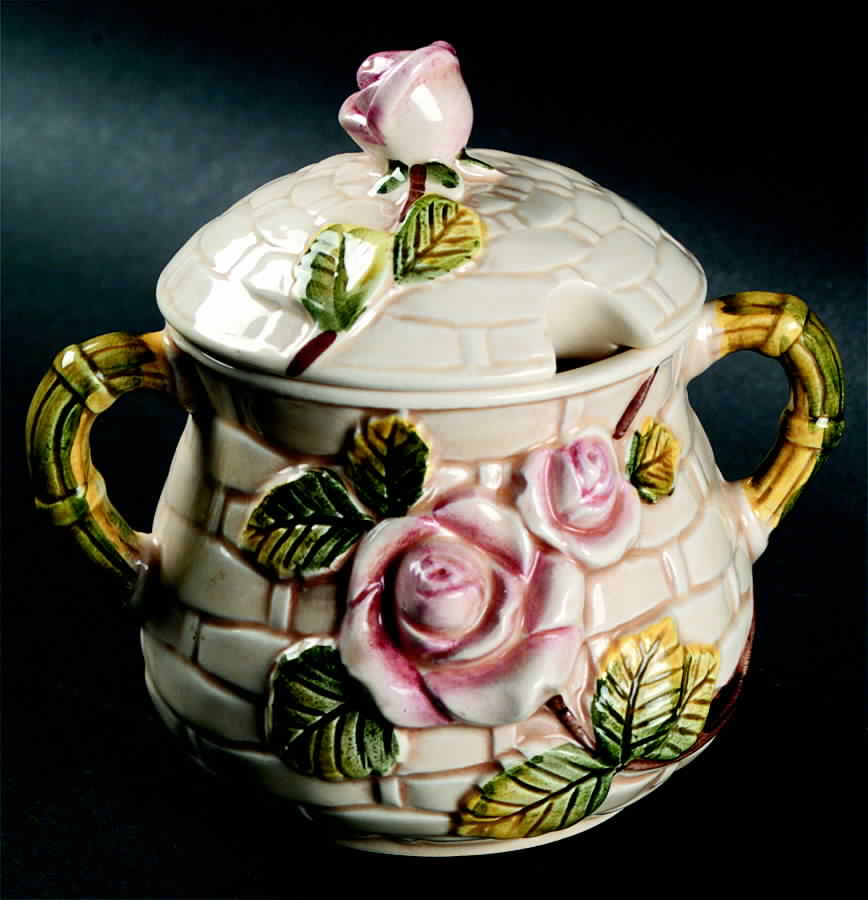 Country Rose Sugar Bowl & Lid by Takahashi-1