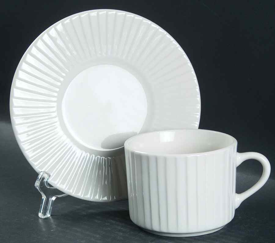 Venice Flat Cup & Saucer Set by Tabletops Unlimited-1
