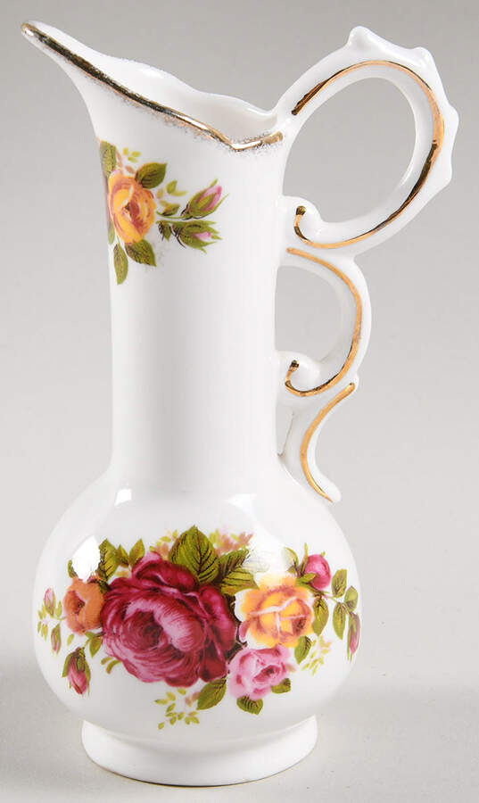 Cottage Rose 5" Handled Vase by Taiwan-1