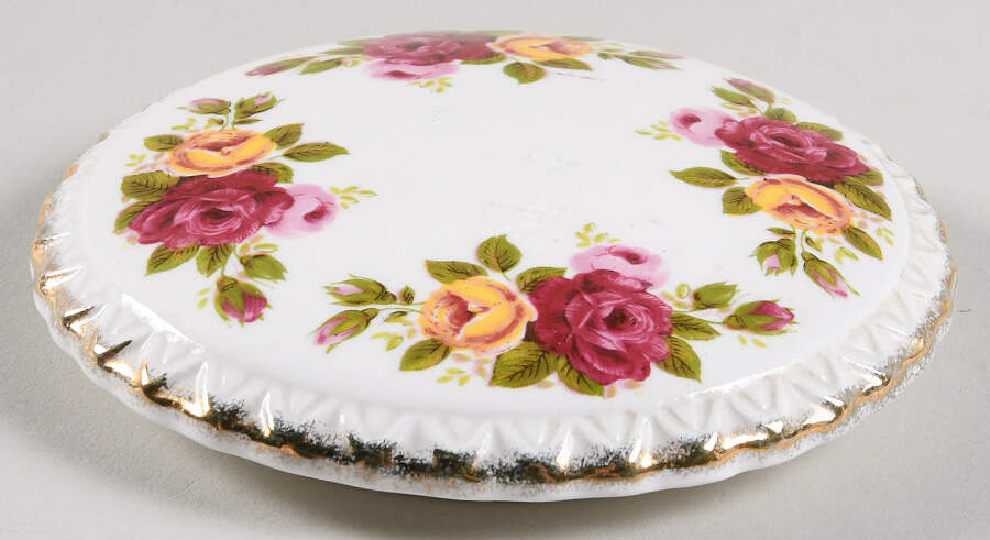 Cottage Rose Lid for Round Box by Taiwan-1