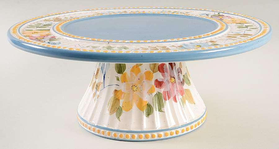 Villa Flora 12" Diameter Pedestal Cake Stand by Tabletops Unlimited-1