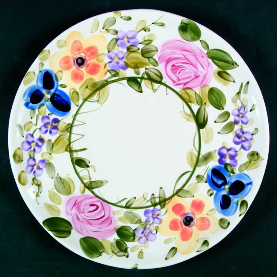 Mariam's Garden Dinner Plate by Tabletops Unlimited-1
