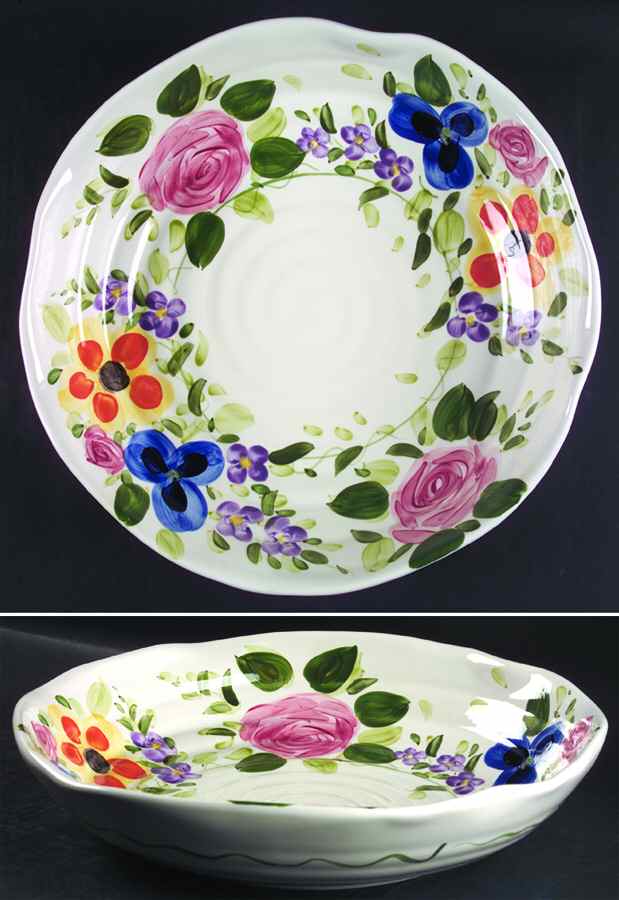 Mariam's Garden 14" Pasta Serving Bowl by Tabletops Unlimited-1