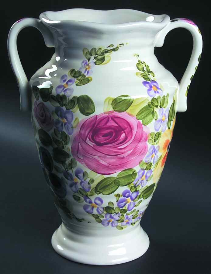 Mariam's Garden 12" Vase by Tabletops Unlimited-1