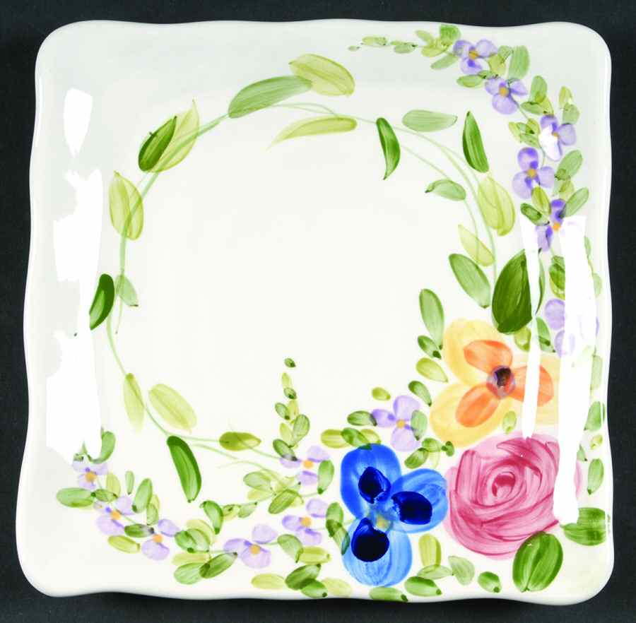 Mariam's Garden Square Salad Plate by Tabletops Unlimited-1