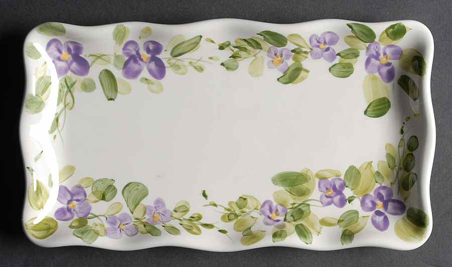 Mariam's Garden Tray for Creamer & Sugar with Lid by Tabletops Unlimited-1