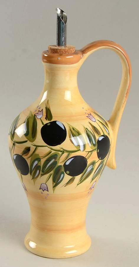 Provincial Olives Oil Jar & Drizzle Spout by Tabletops Unlimited-1