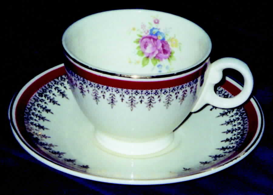 TST578 Footed Cup & Saucer Set by Taylor, Smith & Taylor (Ts&T)-1