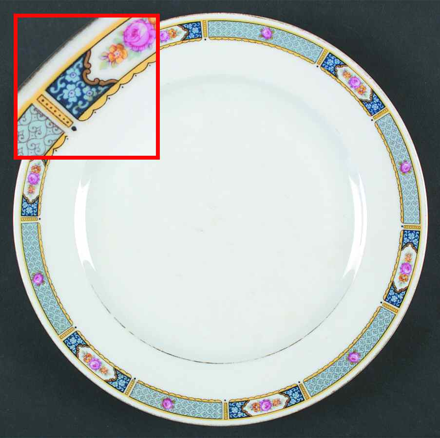 Wales (All White, Verge Line) Dinner Plate by Thomas-1