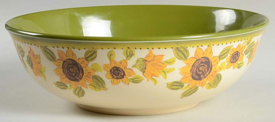 Provincial Sunflowers Melamine Salad Serving Bowl by Tabletops Unlimited-1