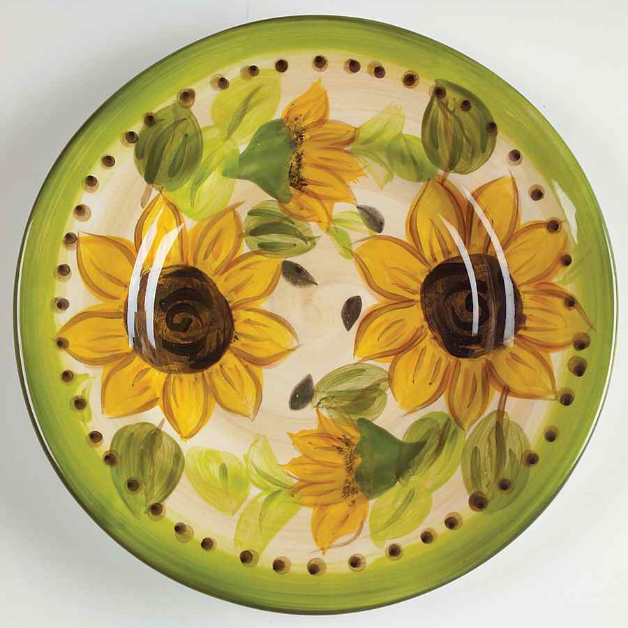 Provincial Sunflowers Salad Plate by Tabletops Unlimited-1