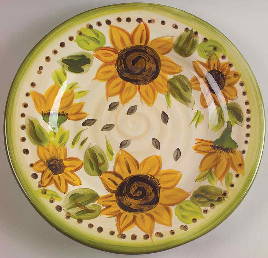 Provincial Sunflowers Dinner Plate by Tabletops Unlimited-1