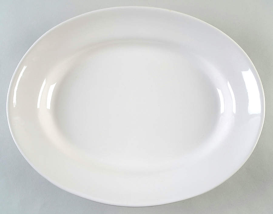 Blanc De Blanc 14" Oval Serving Platter by Tabletops Unlimited-1