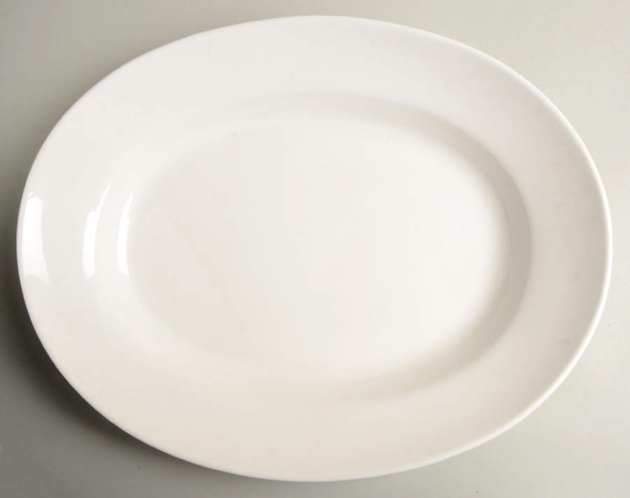 Blanc De Blanc 16" Oval Serving Platter by Tabletops Unlimited-1