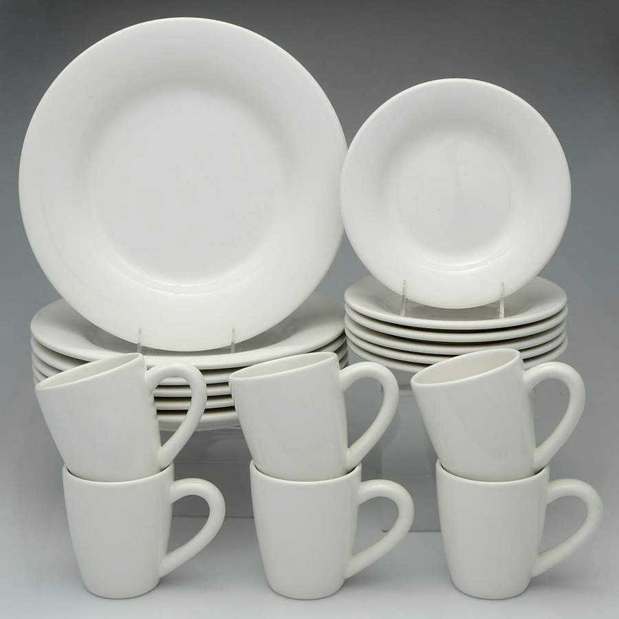 Blanc De Blanc 18 Piece Set by Tabletops Unlimited-1