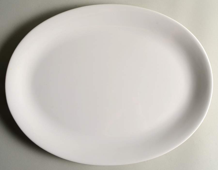 Blanc De Blanc 16" Oval Serving Platter by Tabletops Unlimited-1