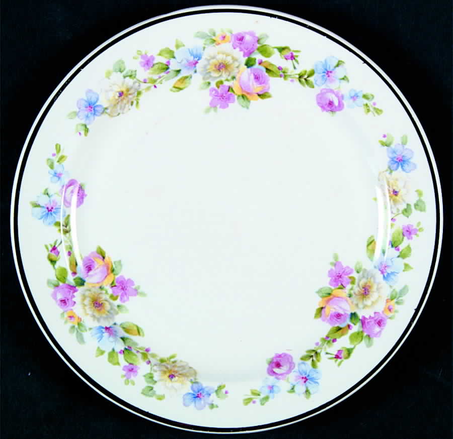White Peony Bread & Butter Plate by Thompson-1