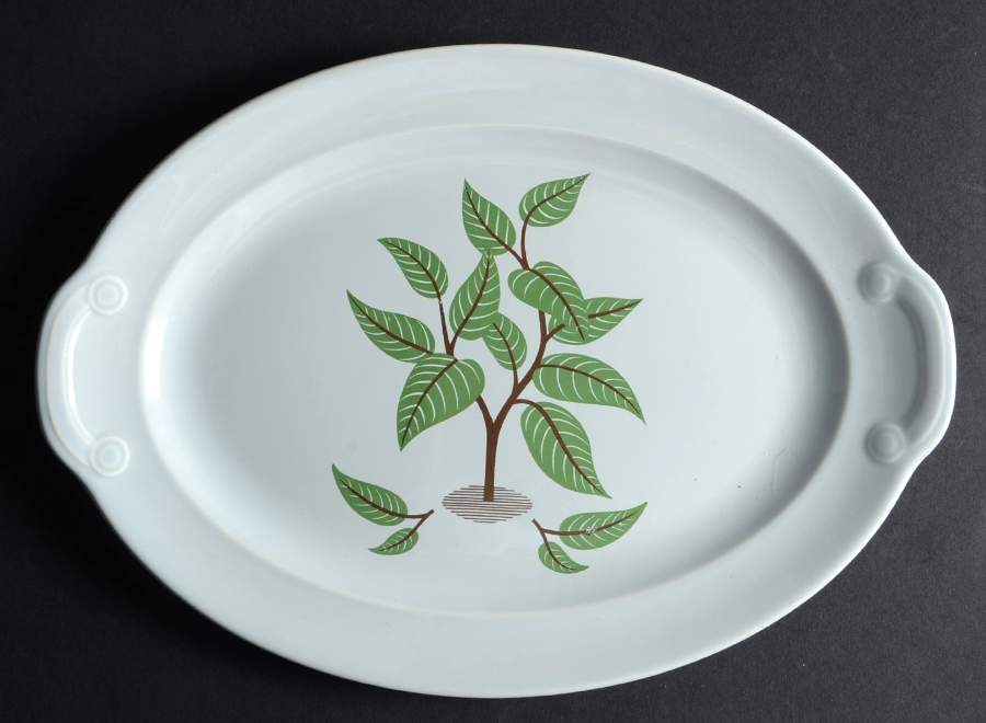Coffee Tree (Luray) 12" Oval Serving Platter by Taylor, Smith & Taylor (Ts&T)-1
