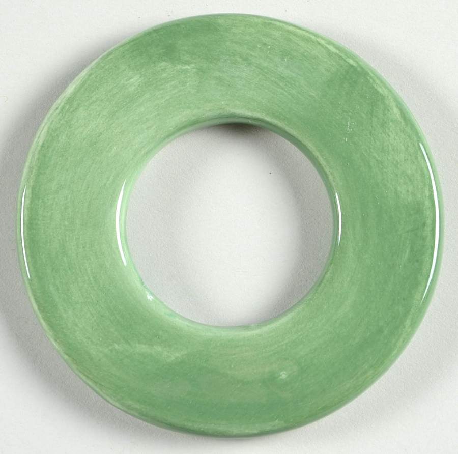 Espana Green (Square) Napkin Ring by Tabletops Unlimited-1