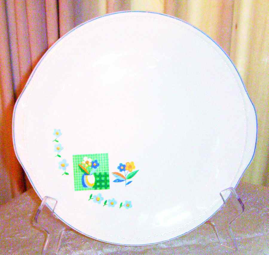 TST589 Handled Cake Plate by Taylor, Smith & Taylor (Ts&T)-1