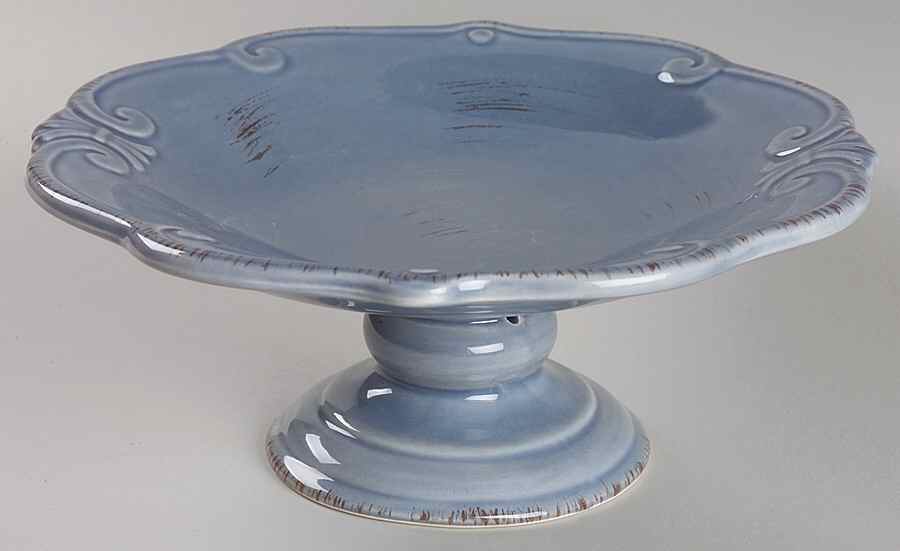 Auvignon   Blue Round Compote (Height X Width) by Tienshan-1