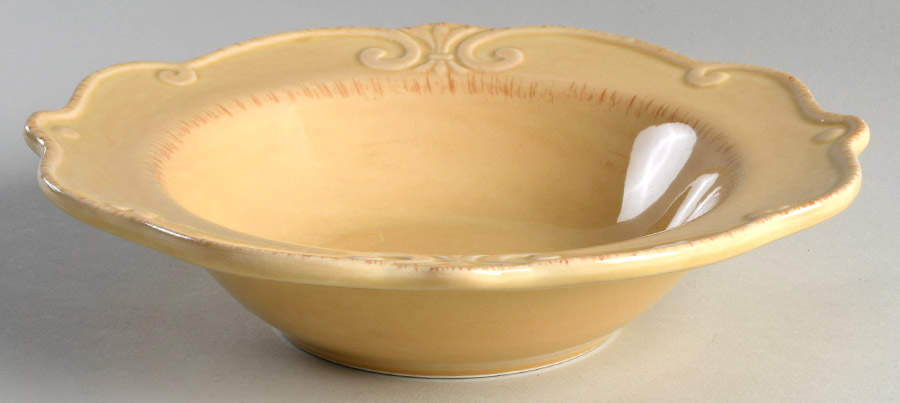 Auvignon Beige Large Rim Soup Bowl by Tienshan-1