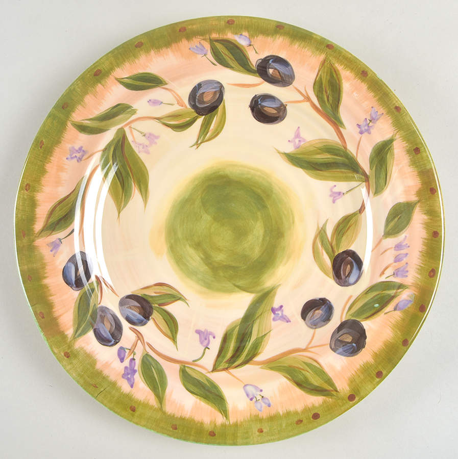Olive Wreath Melamine Dinner Plate by Tabletops Unlimited-1