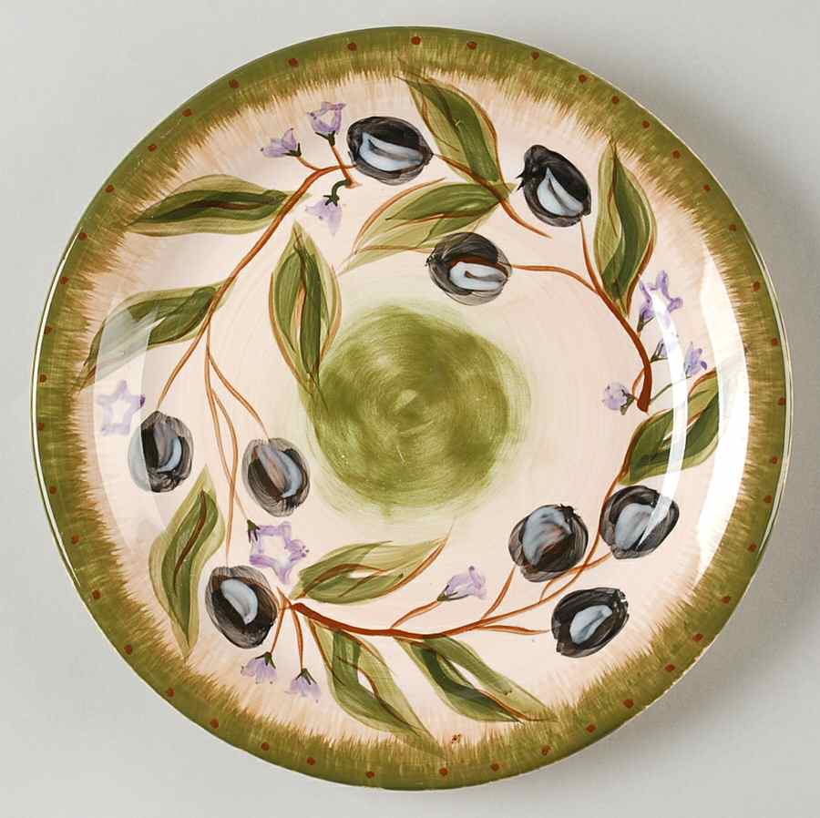 Olive Wreath Salad Plate by Tabletops Unlimited-1