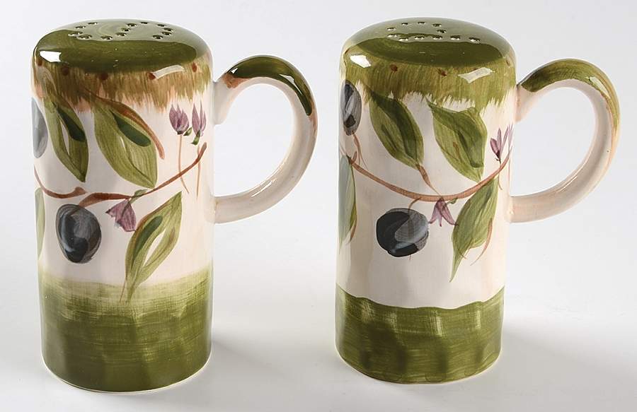 Olive Wreath Handled Salt & Pepper Set by Tabletops Unlimited-1