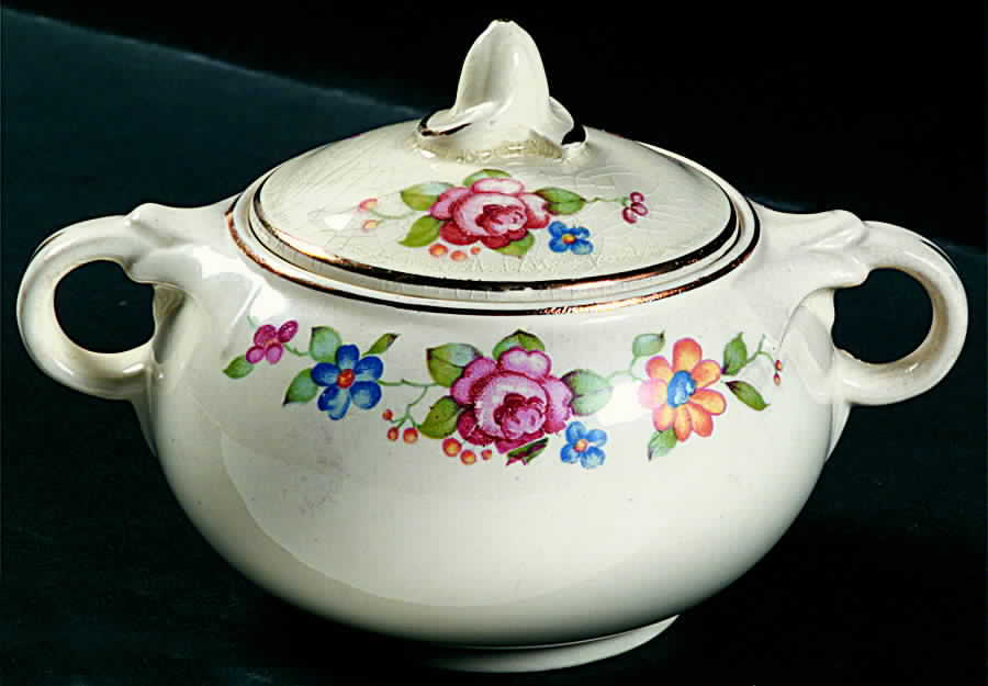 1820 Sugar Bowl & Lid by Taylor, Smith & Taylor (Ts&T)-1