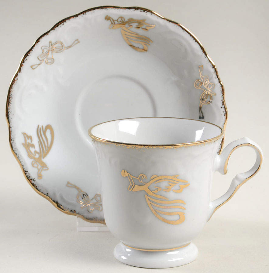 Gabrielle's Christmas Footed Cup & Saucer Set by Tienshan-1