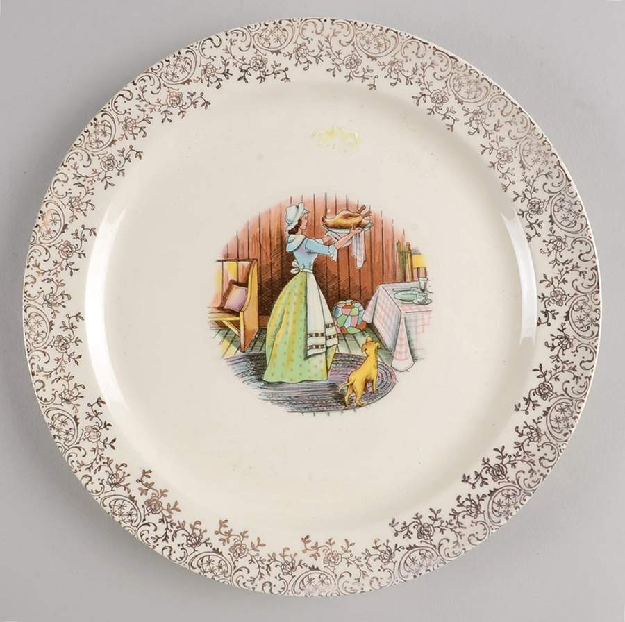 TST598 Luncheon Plate by Taylor, Smith & Taylor (Ts&T)-1