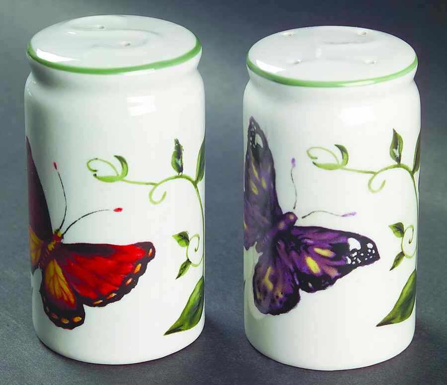 Butterfly Garden Salt & Pepper Set by Tabletops Unlimited-1