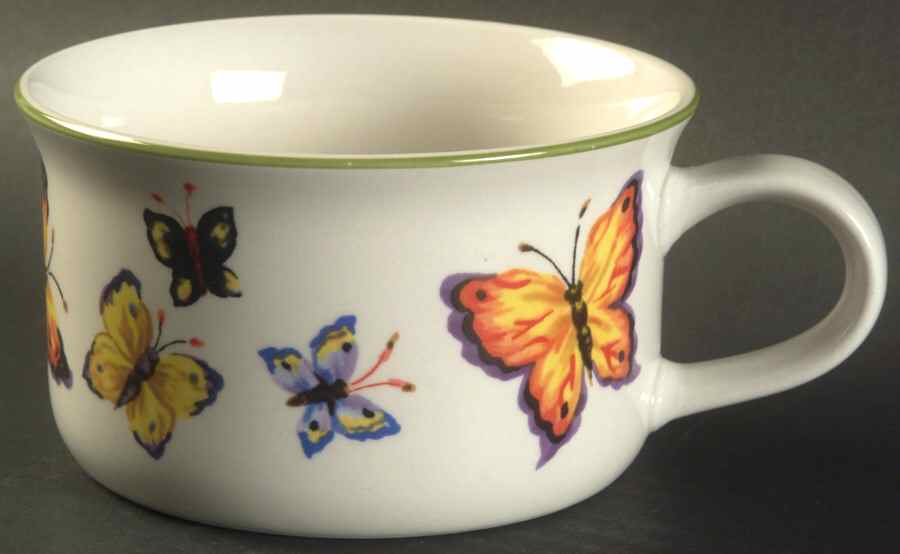 Butterfly Garden Soup Mug by Tabletops Unlimited-1