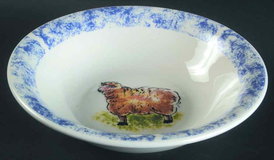 Country Barn Sheep Coupe Soup Bowl by Tabletops Unlimited-1