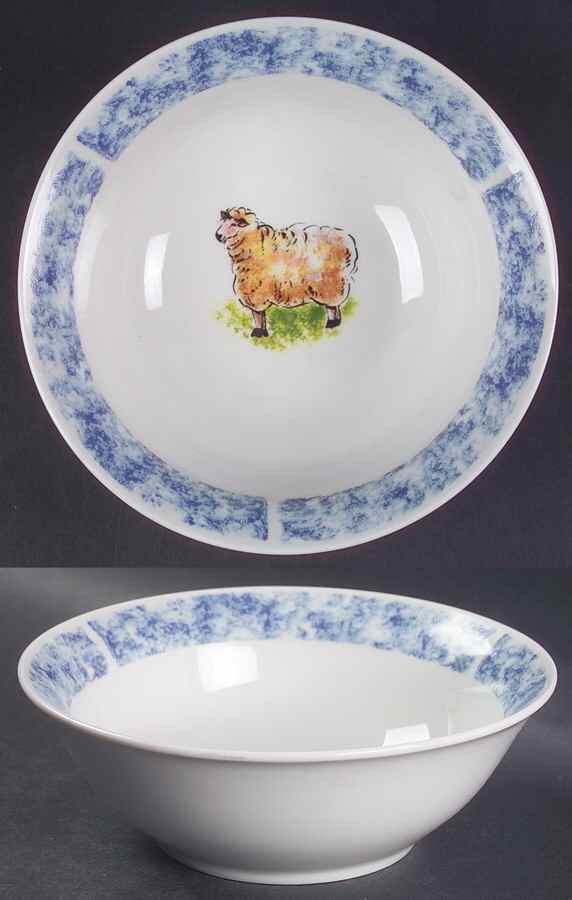 Country Barn Sheep Coupe Cereal Bowl by Tabletops Unlimited-1