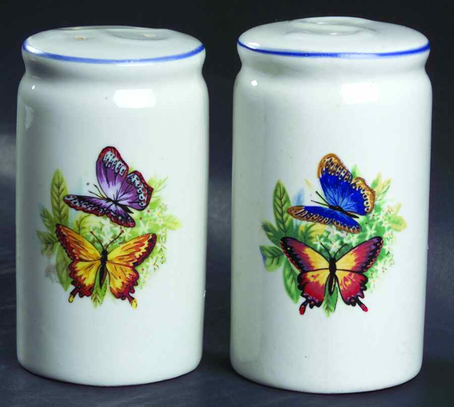 Butterflies Salt & Pepper Set by Tabletops Unlimited-1