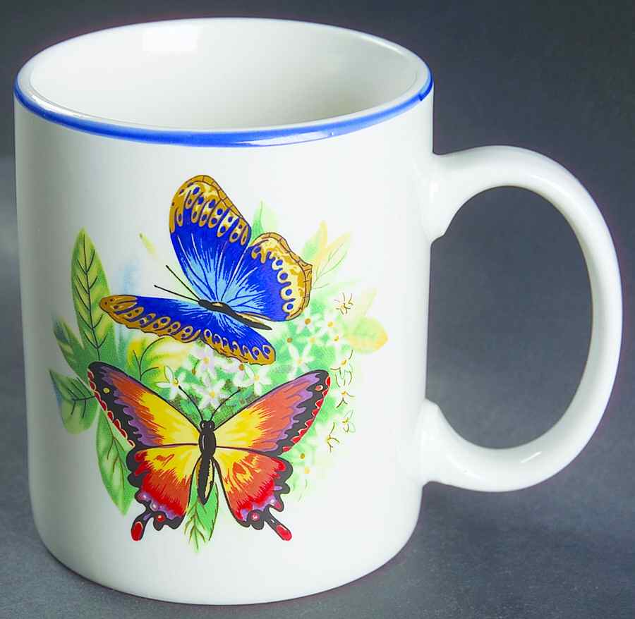Butterflies Mug by Tabletops Unlimited-1