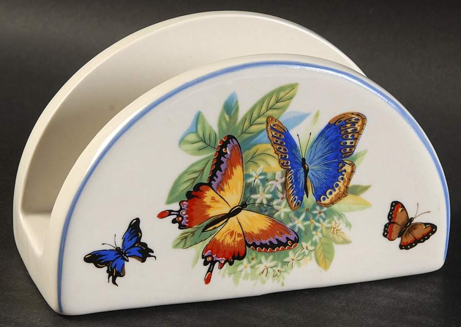 Butterflies Napkin Holder by Tabletops Unlimited-1