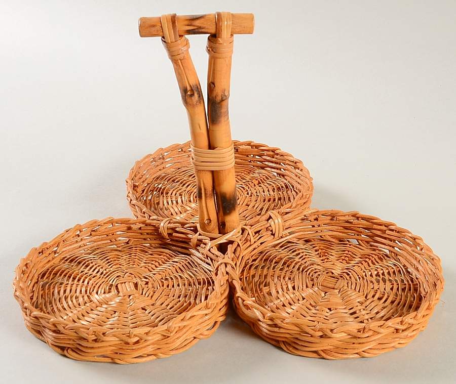Artesian Road 3 Section Wicker Ramekin Caddy by Tracy Porter-1