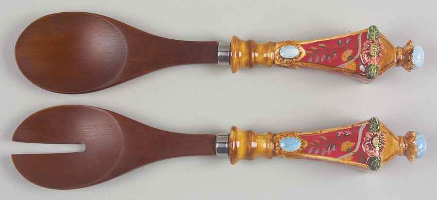 Artesian Road 2-Piece Wood/Ceramic Salad Set by Tracy Porter-1