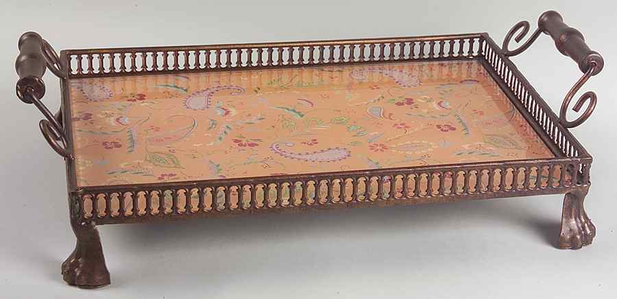 Artesian Road Glass & Metal Rectangular Tray by Tracy Porter-1