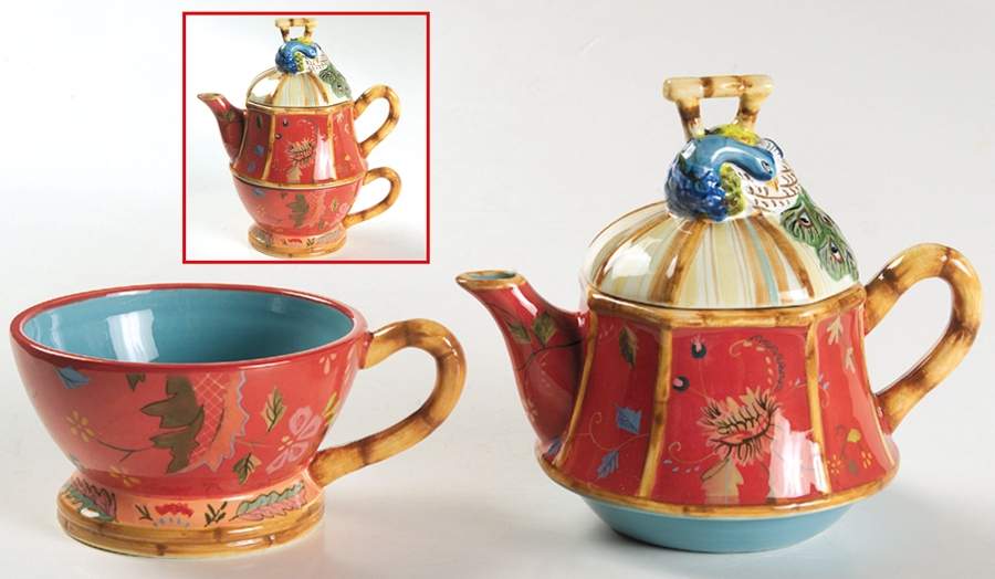 Artesian Road Individual Teapot & Lid with Cup by Tracy Porter-1