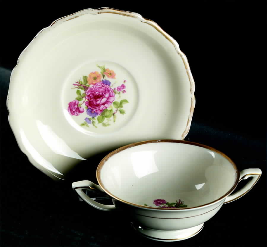 THO308 Footed Cream Soup Bowl & Saucer Set by Thomas-1