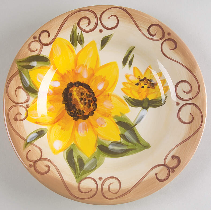 Sunny (Hand Painted) Salad Plate by Tabletops Unlimited-1