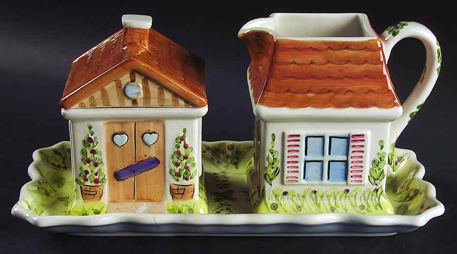Ma Maison Creamer & Sugar with Lid & Tray Set by Tabletops Unlimited-1