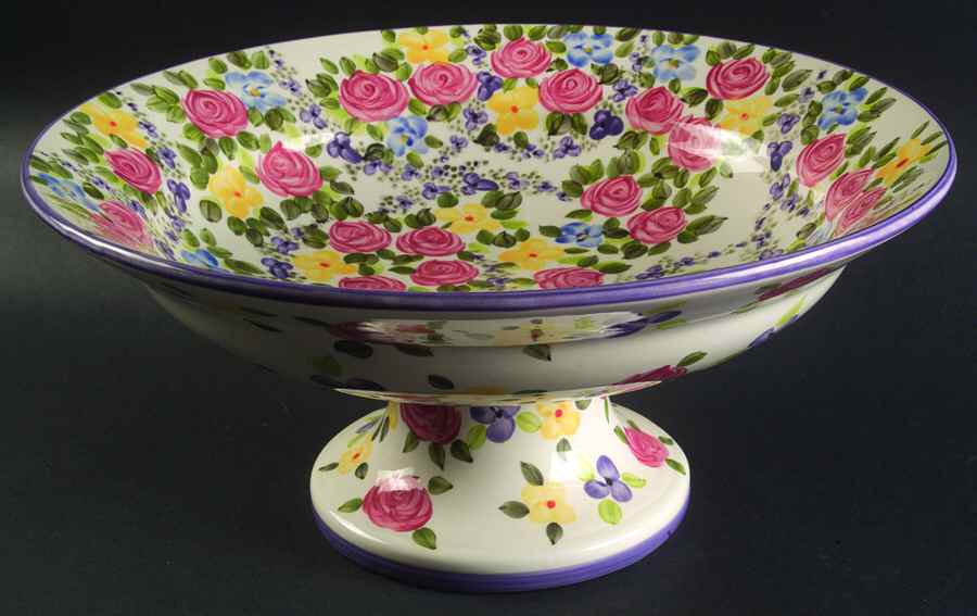 Spring Chintz Footed Centerpiece by Tabletops Unlimited-1